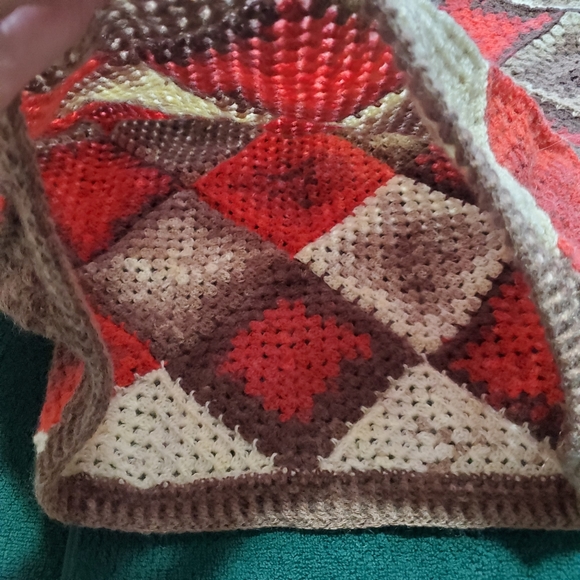 💖 New Handmade Granny Square Crochet Patched Pullover Sweater - Picture 7 of 8